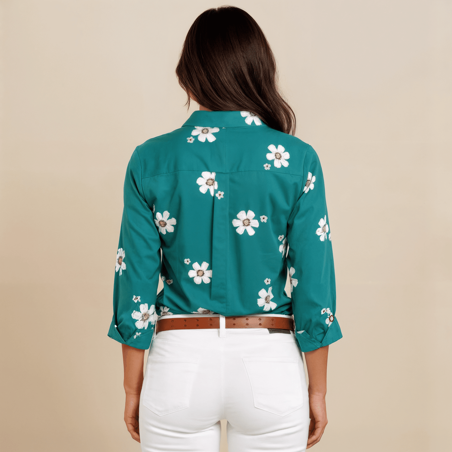 Camisa Feminina Floral de BotãoGramora | Luxury Ladies Clothing