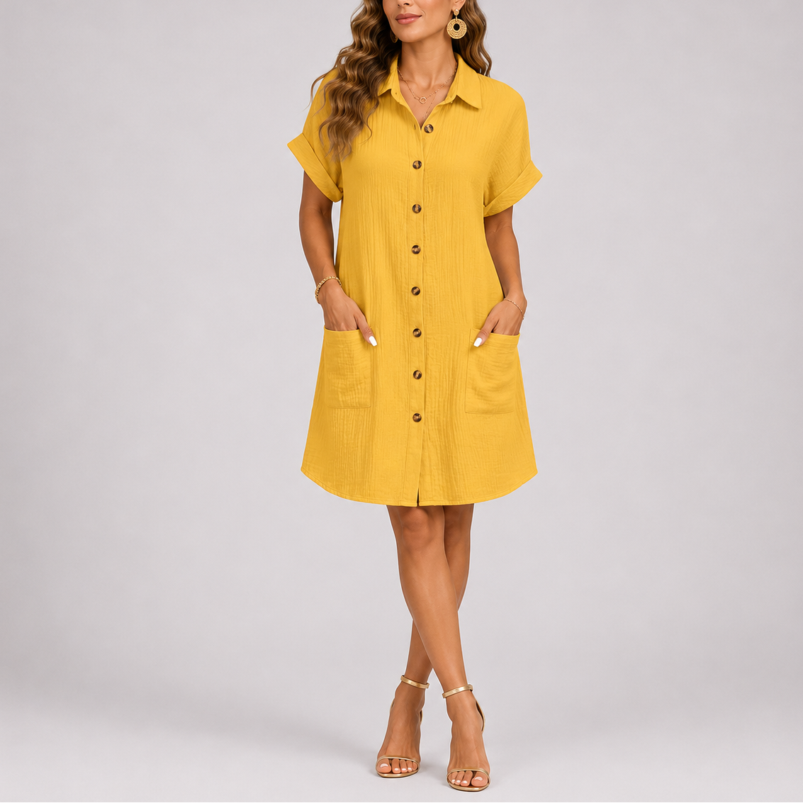 Vestido Chemise Feminino Serena
