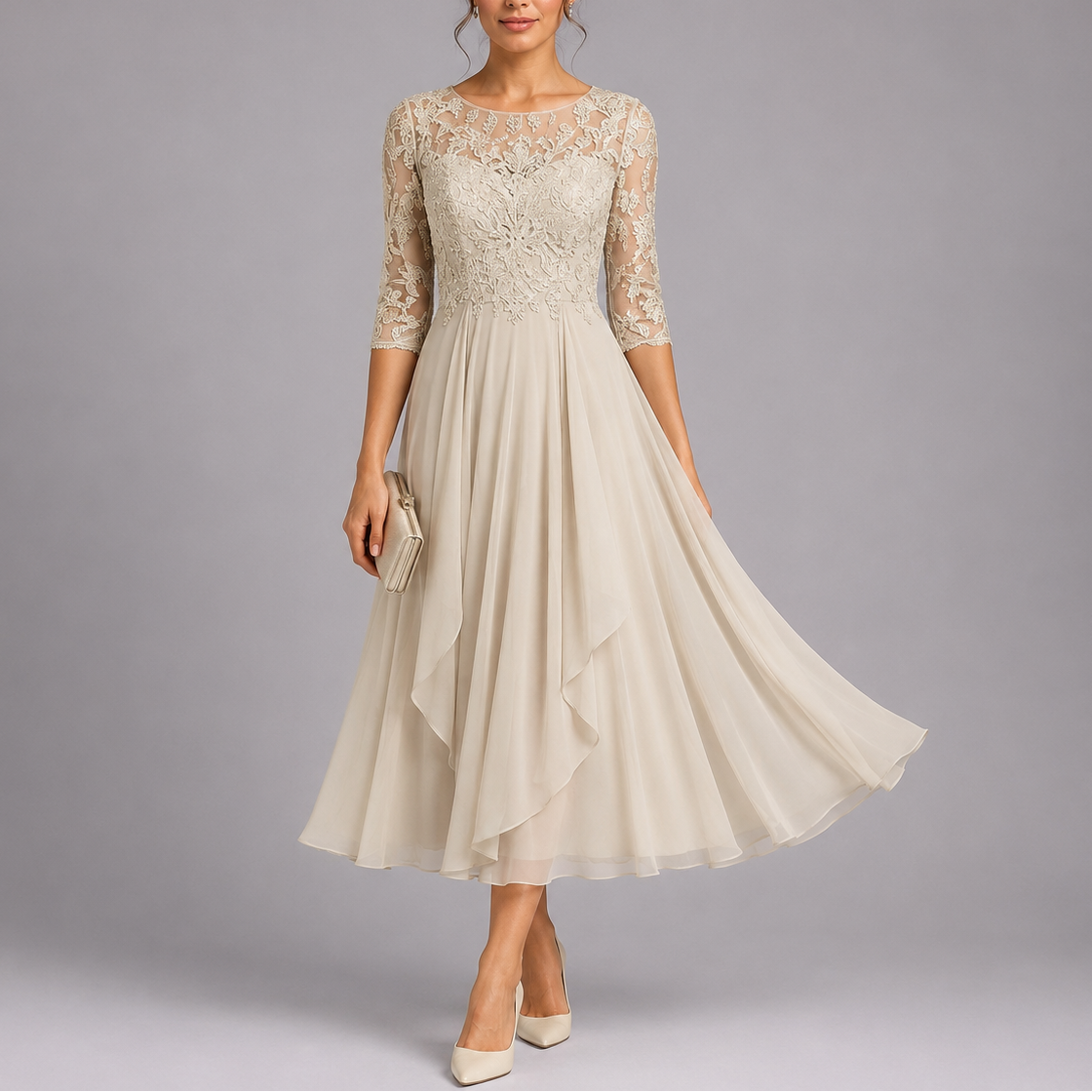 Vestido Midi Feminino Celine
