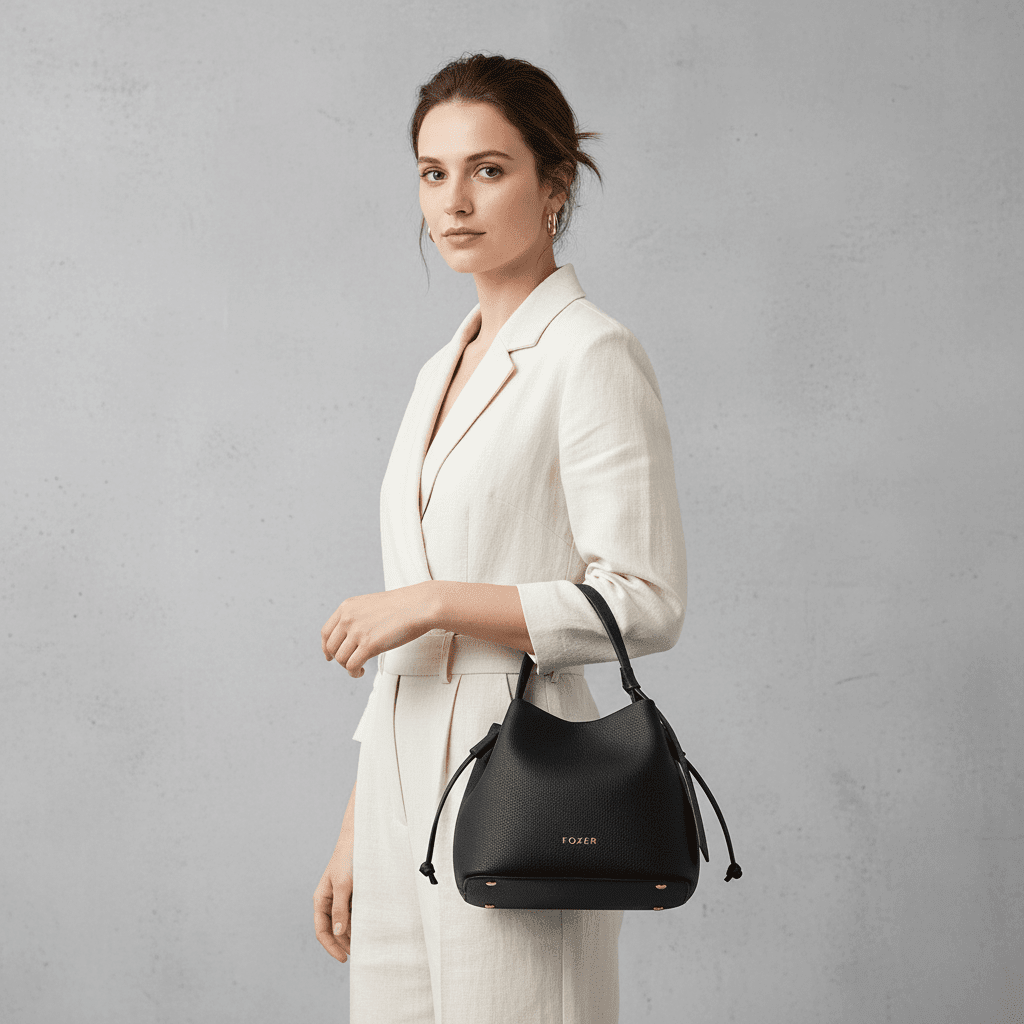 Bolsa Bucket Feminina PretaGramora | Luxury Ladies Clothing