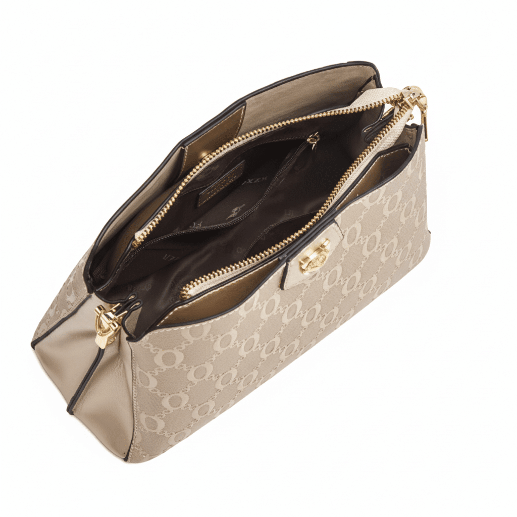 Bolsa Feminina de Couro Premium com Monograma e Alça AjustávelGramora | Luxury Ladies Clothing