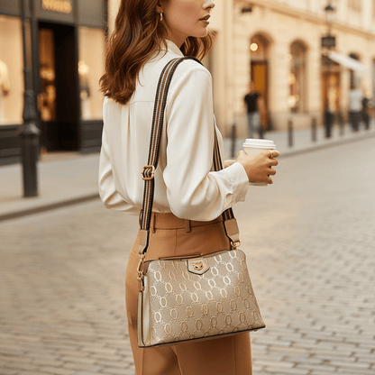Bolsa Feminina de Couro Premium com Monograma e Alça AjustávelGramora | Luxury Ladies Clothing