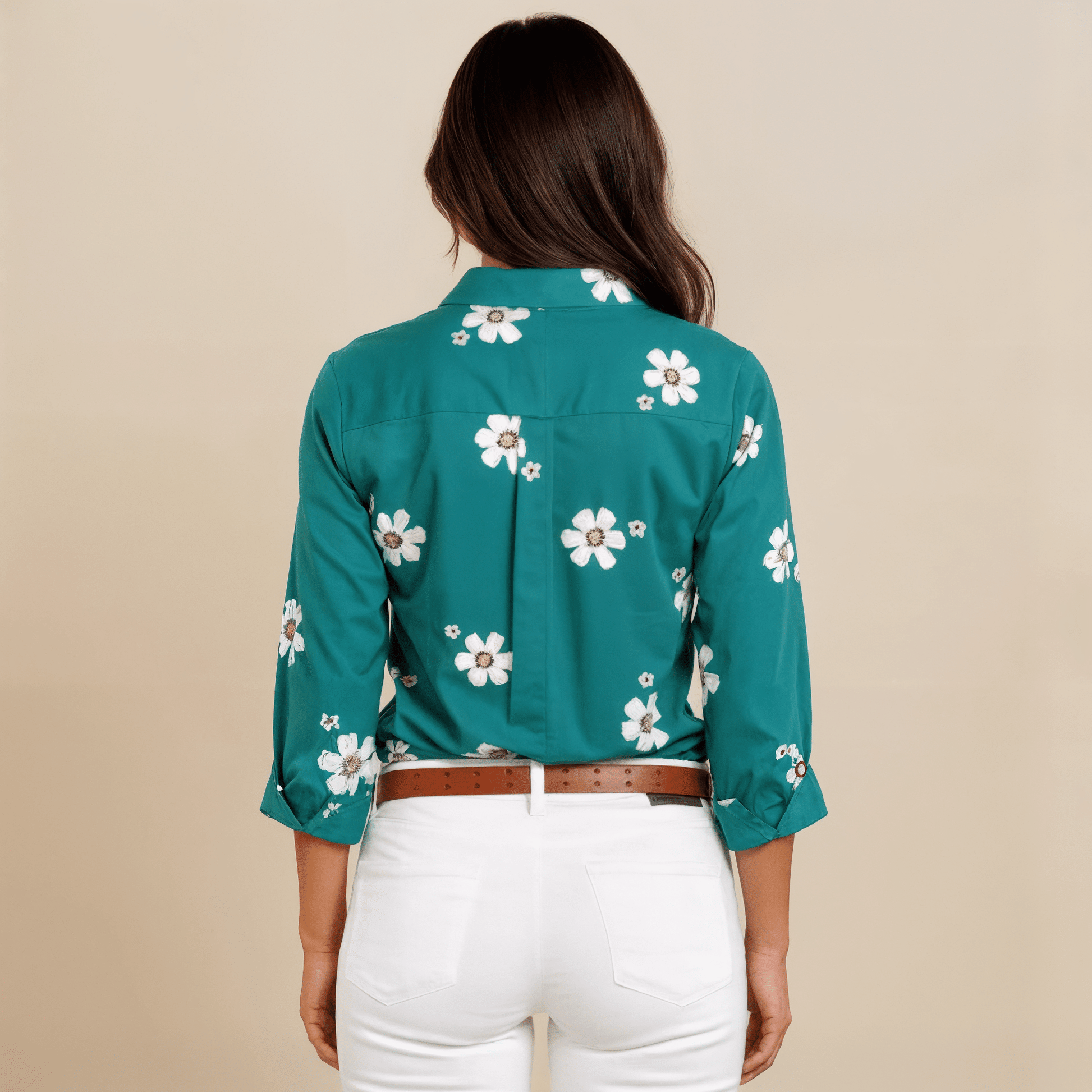 Camisa Feminina Floral de BotãoGramora | Luxury Ladies Clothing