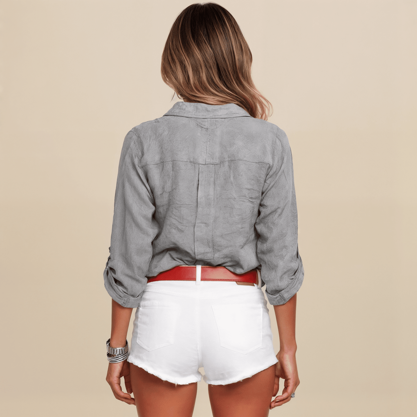 Camisa Feminina Leve de BotãoGramora | Luxury Ladies Clothing