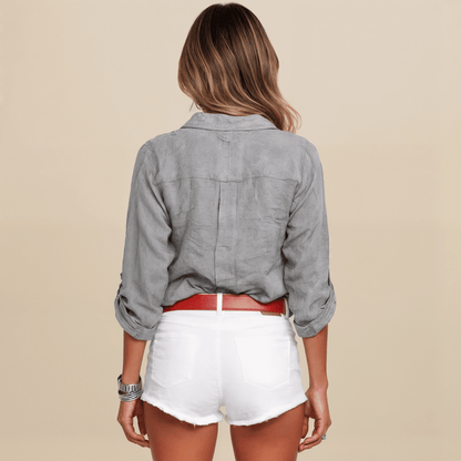 Camisa Feminina Leve de BotãoGramora | Luxury Ladies Clothing