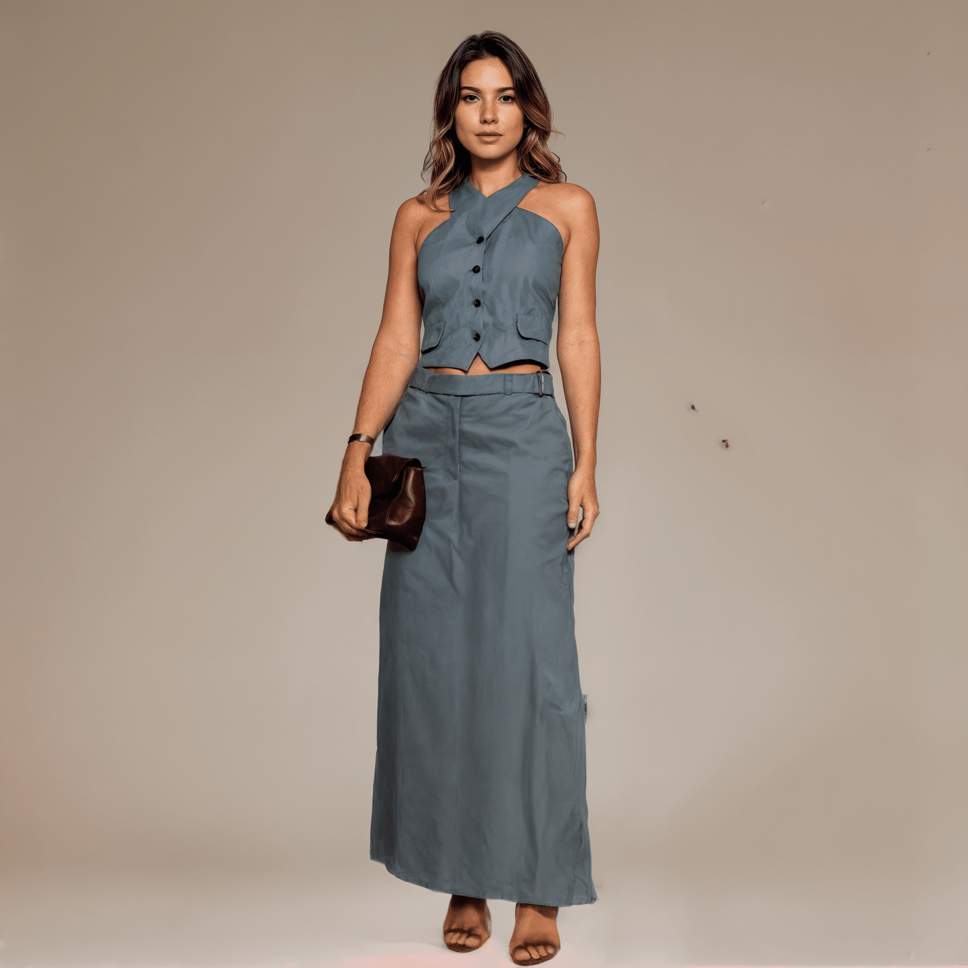 Conjunto Feminino Saia e Colete JaquelineGramora | Luxury Ladies Clothing