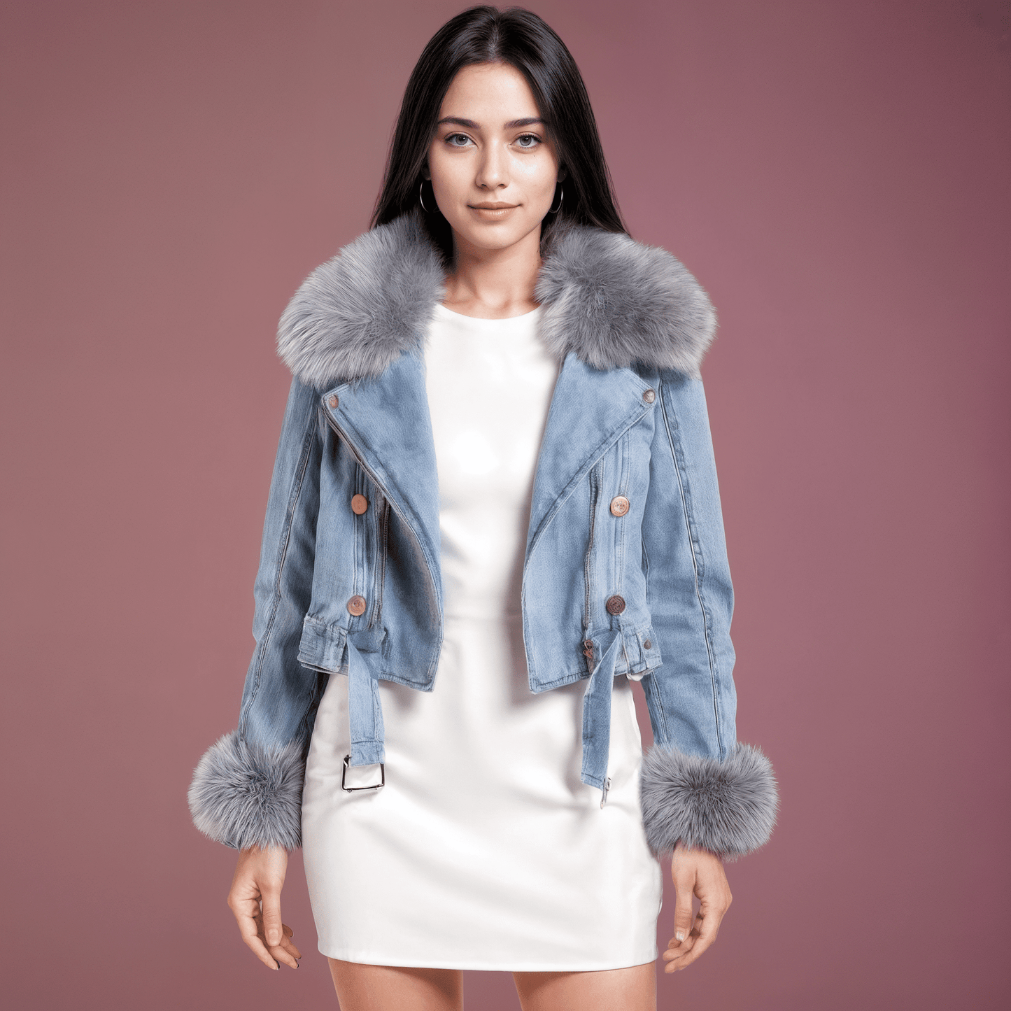 Jaqueta Jeans Feminina AlanaGramora | Luxury Ladies Clothing
