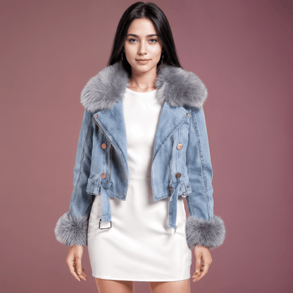 Jaqueta Jeans Feminina AlanaGramora | Luxury Ladies Clothing