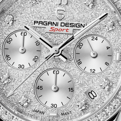 Relógio Pagani Design Feminino Cronógrafo com Safira e Cristais BlueGramora | Luxury Ladies Clothing