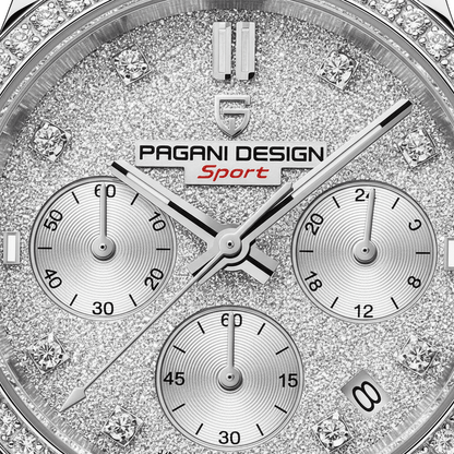 Relógio Pagani Design Feminino Cronógrafo com Safira e Cristais GreenGramora | Luxury Ladies Clothing