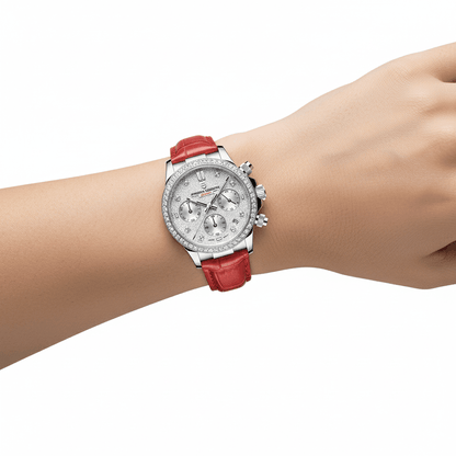 Relógio Pagani Design Feminino Cronógrafo com Safira e Cristais RedGramora | Luxury Ladies Clothing