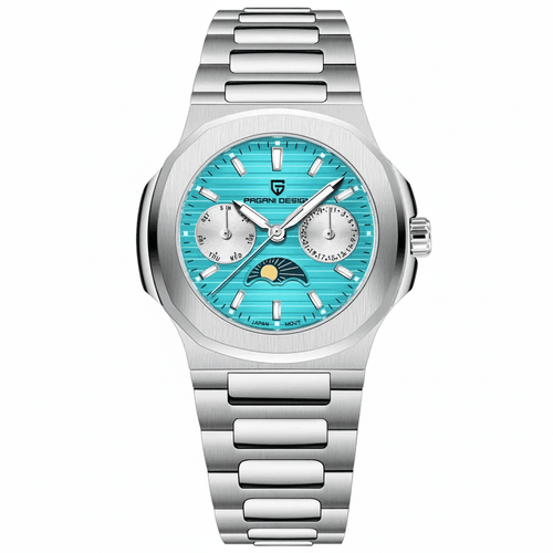Relógio Pagani Design Feminino Fase da Lua e Safira Ice BlueGramora | Luxury Ladies Clothing