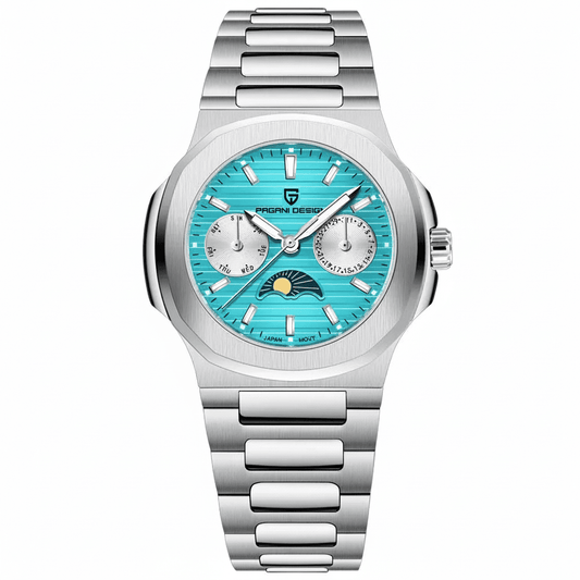 Relógio Pagani Design Feminino Fase da Lua e Safira Ice BlueGramora | Luxury Ladies Clothing