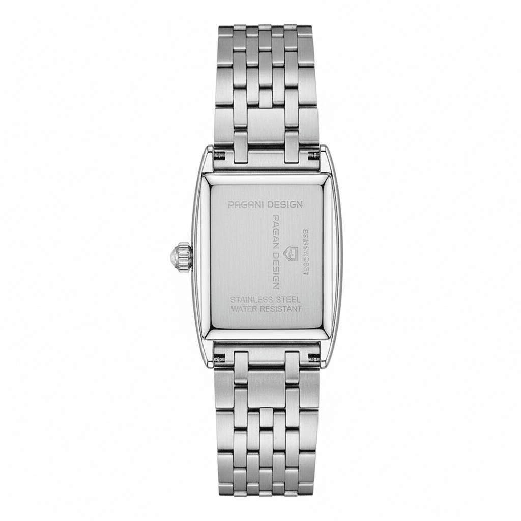 Relógio Pagani Design Feminino Retangular Safira e Cristais Silver BlueGramora | Luxury Ladies Clothing