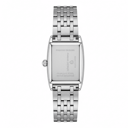 Relógio Pagani Design Feminino Retangular Safira e Cristais Silver BlueGramora | Luxury Ladies Clothing