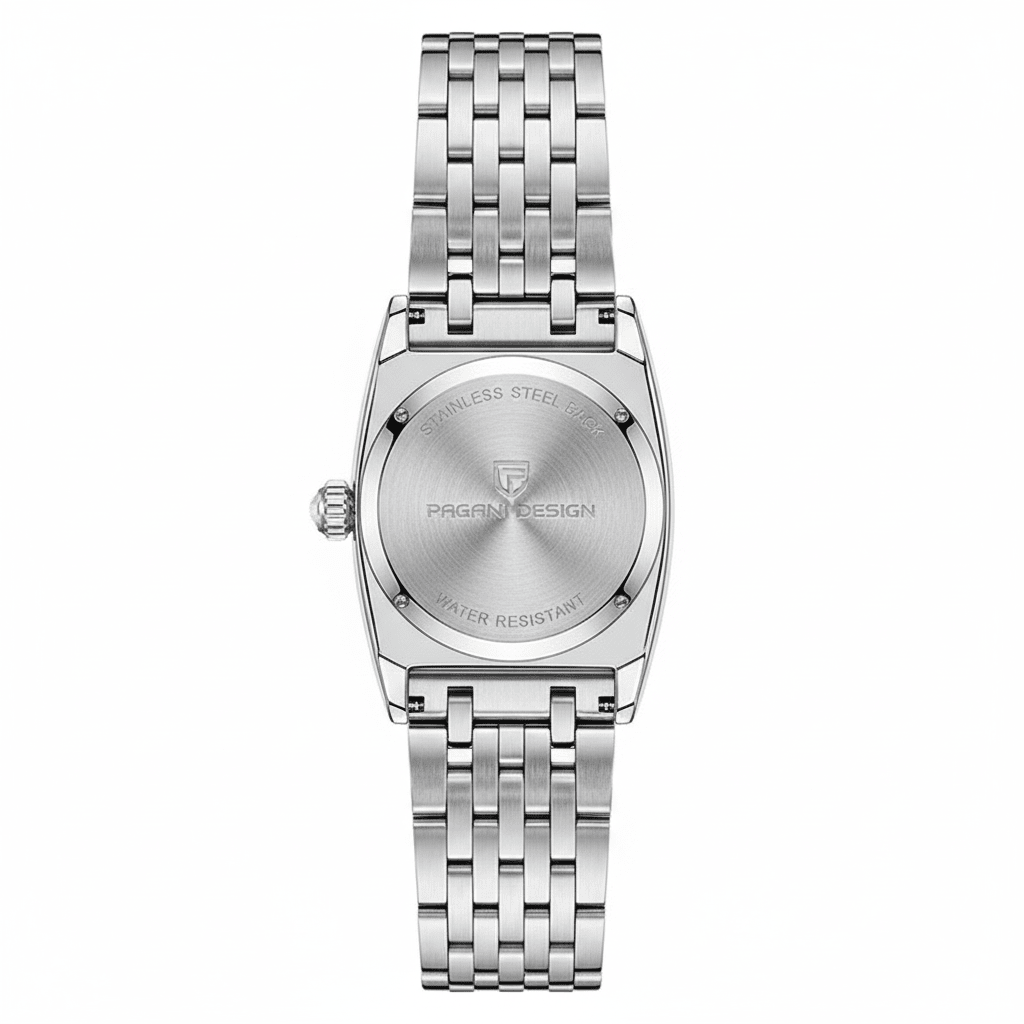 Relógio Pagani Design Feminino Retangular Safira e Cristais Silver Silver WhiteGramora | Luxury Ladies Clothing