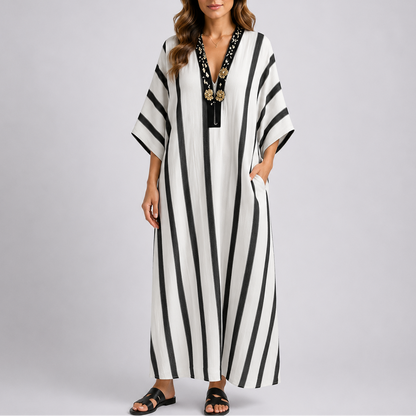Vestido Kaftan Feminino Santorini