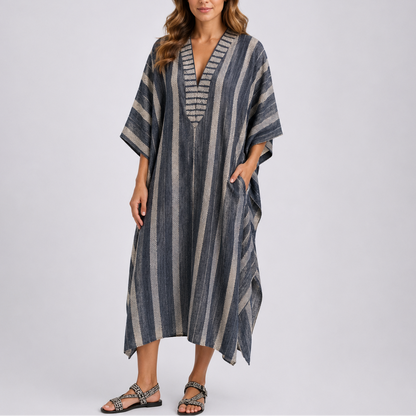 Vestido Kaftan Feminino Santorini